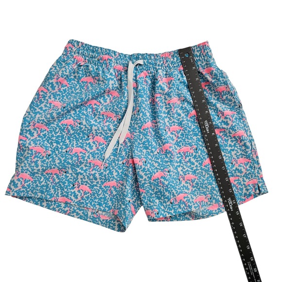 Chubbies (Mens Small) Swim Trunks Board‎ Shorts Flamingo Print Drawstring Blue - Picture 8 of 8